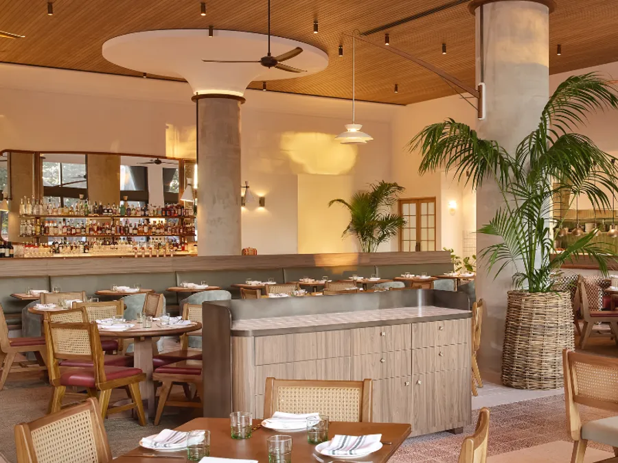 The LiTO restaurant set for a private dinner